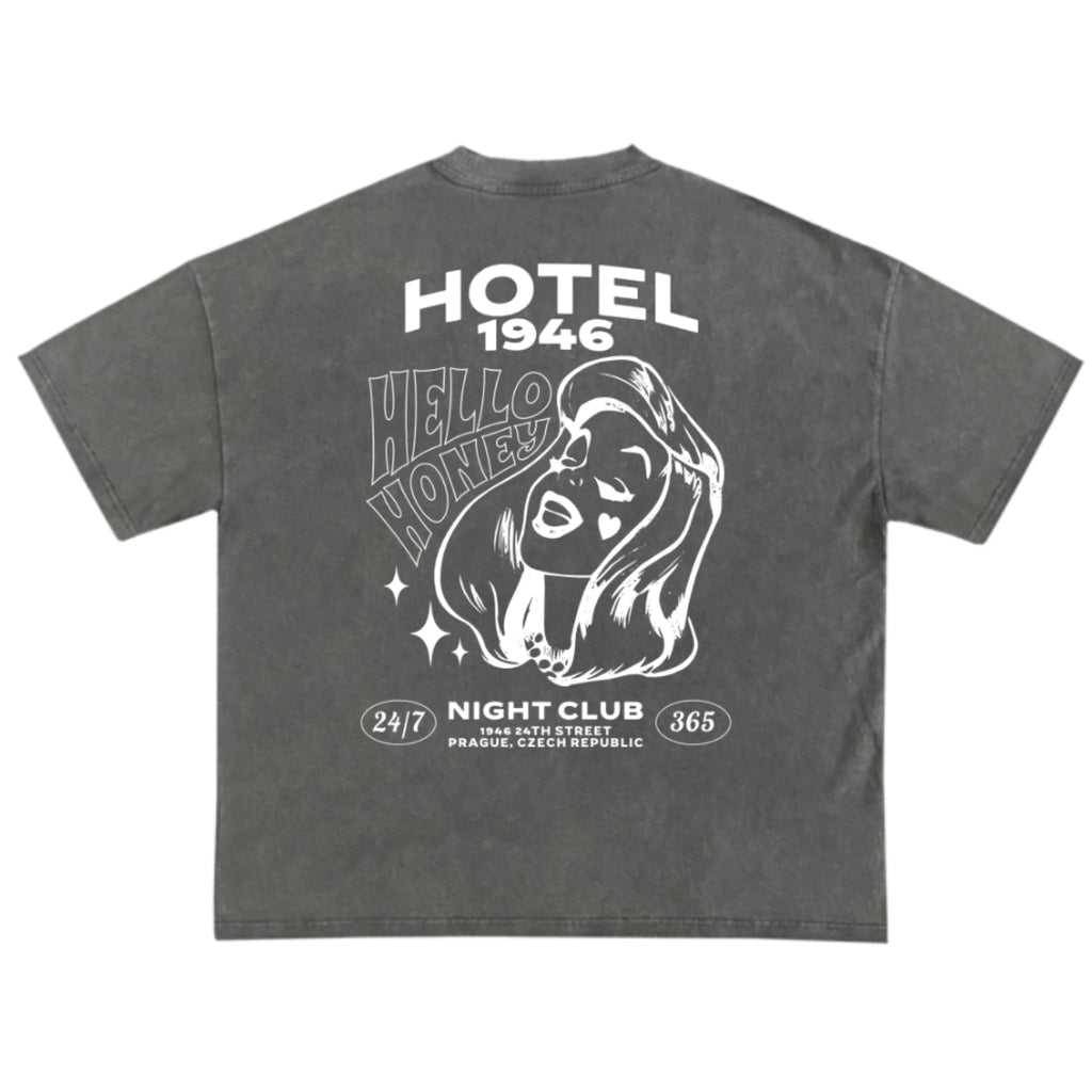 1946 - T-SHIRT HOTEL VINTAGE GREY image 0