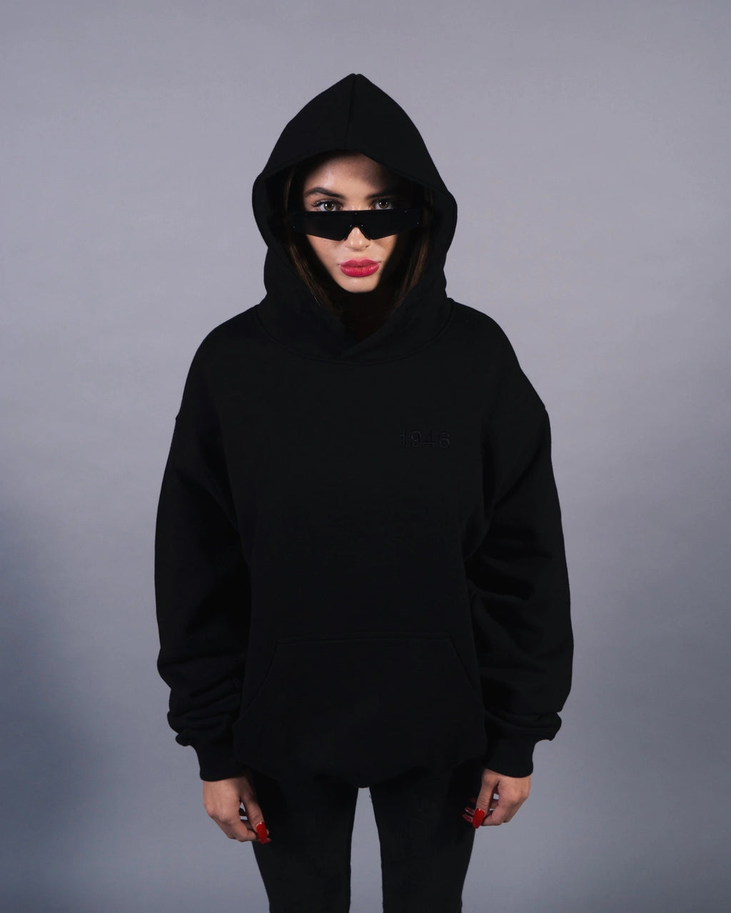 1946 - HOODIE BLACK image 3